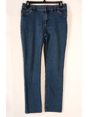 J Jill Tried True Modern Slim Jeans Petite 6 Stretch Denim Women Blue